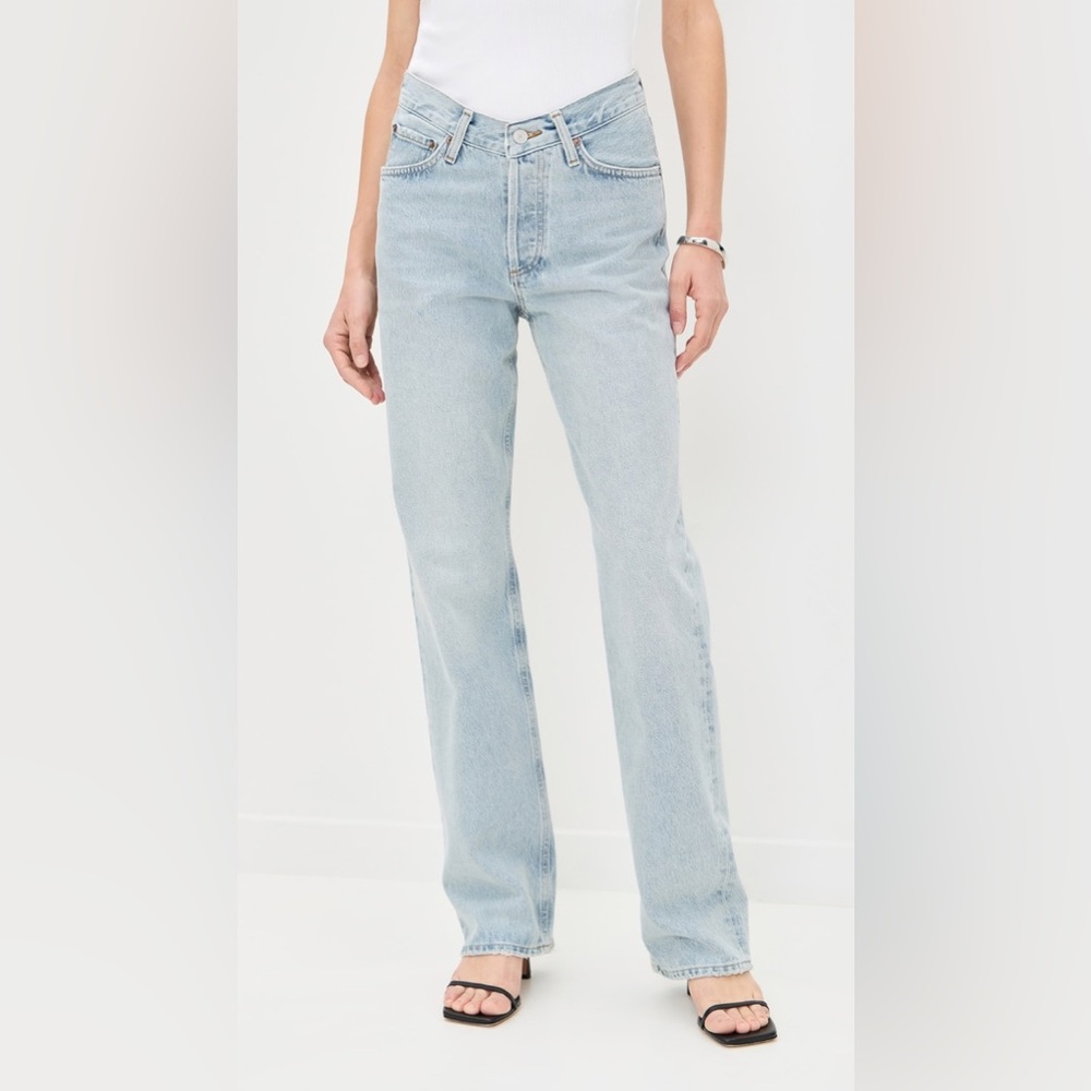 NWT AGOLDE - V Waist Kelly Relaxed Straight Jeans